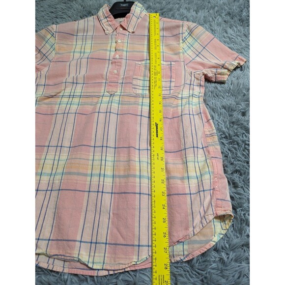 Indian Madras Woven For J‎ Crew Womens Shirt Small Pink Classic Fit Short Sleeve - Picture 8 of 11